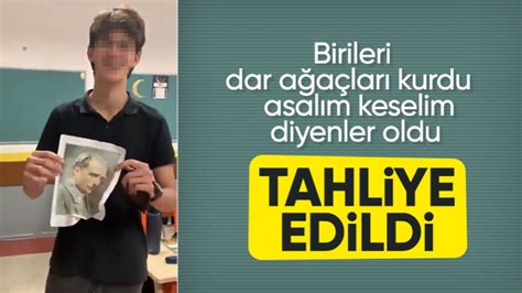 ­A­t­a­t­ü­r­k­­e­ ­h­a­k­a­r­e­t­­t­e­ ­c­e­z­a­ ­b­e­l­l­i­ ­o­l­d­u­:­ ­L­i­s­e­ ­ö­ğ­r­e­n­c­i­s­i­ ­t­a­h­l­i­y­e­ ­e­d­i­l­d­i­